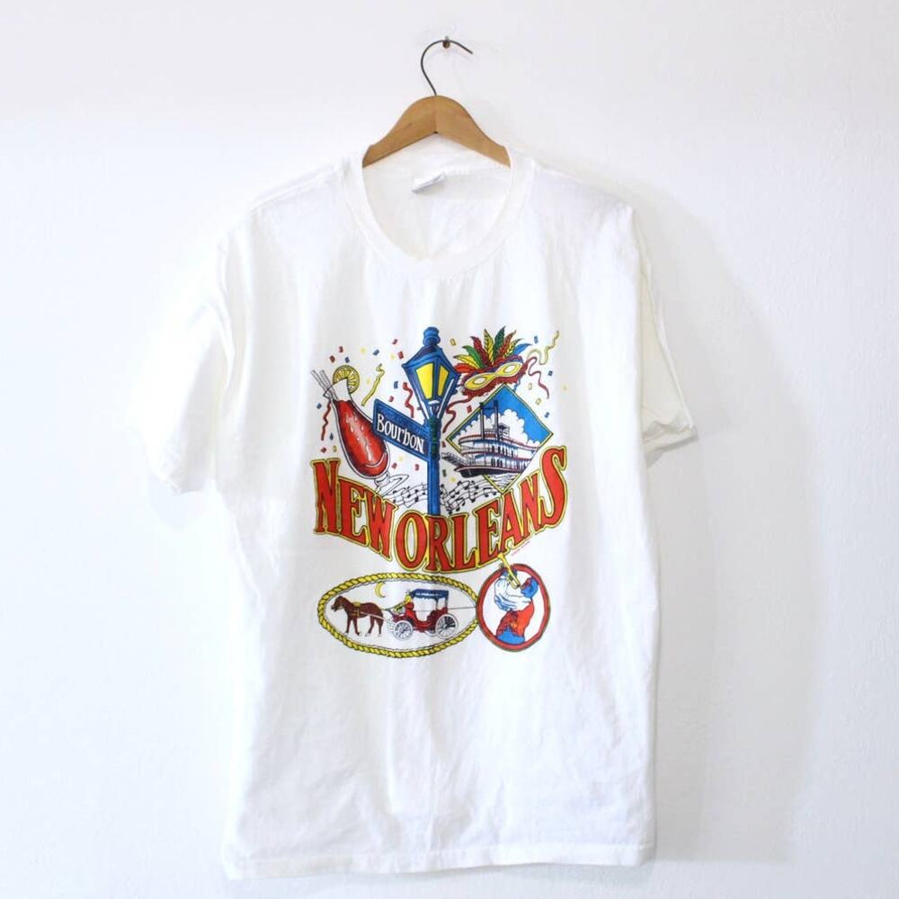 Vintage New Orleans NOLA Louisiana Bourbon Street Jazz T Shirt XL